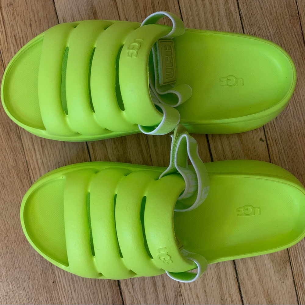 UGG Green Sandals Slip-On Comfort